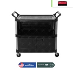 Carro para equipo c/puertas y cerradura Xtra Rubbermaid