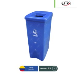 Bote de basura tapa perforada Estra 53 L
