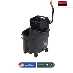 Cubeta – Escurridor de presión lateral con cubo de agua sucia Rubbermaid 35 Qt