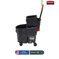 Cubeta – Escurridor de presión lateral con cubo de agua sucia Rubbermaid 35 Qt