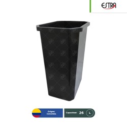 Bote de basura sin tapa Estrabins 26 L
