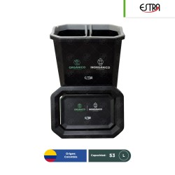 Bote de basura tapa vaivén Estrabins doble 53 L