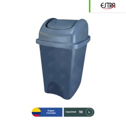 Bote de basura tapa vaivén Estra 10 L