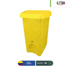 Bote de basura tapa vaivén Estra 35 L