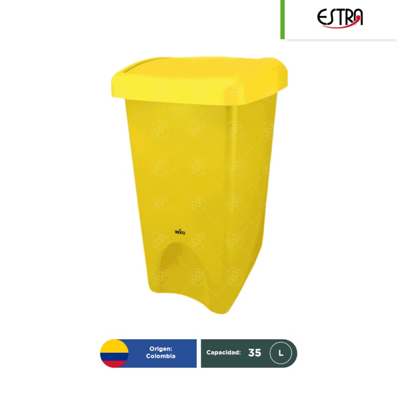 Bote de basura tapa vaivén Estra 35 L