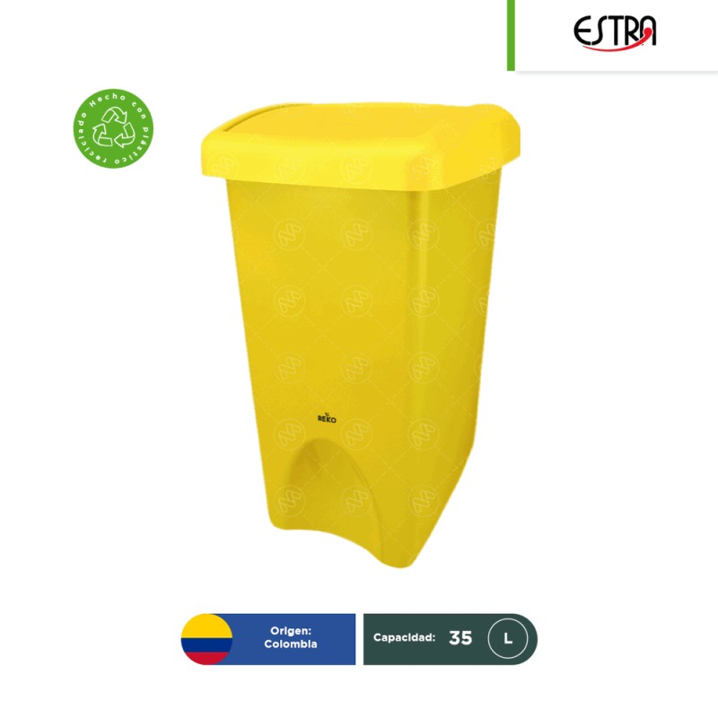 Bote de basura tapa vaivén Estra MR 35 L