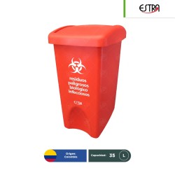 Bote de basura tapa vaivén Estra RPBI 35 L